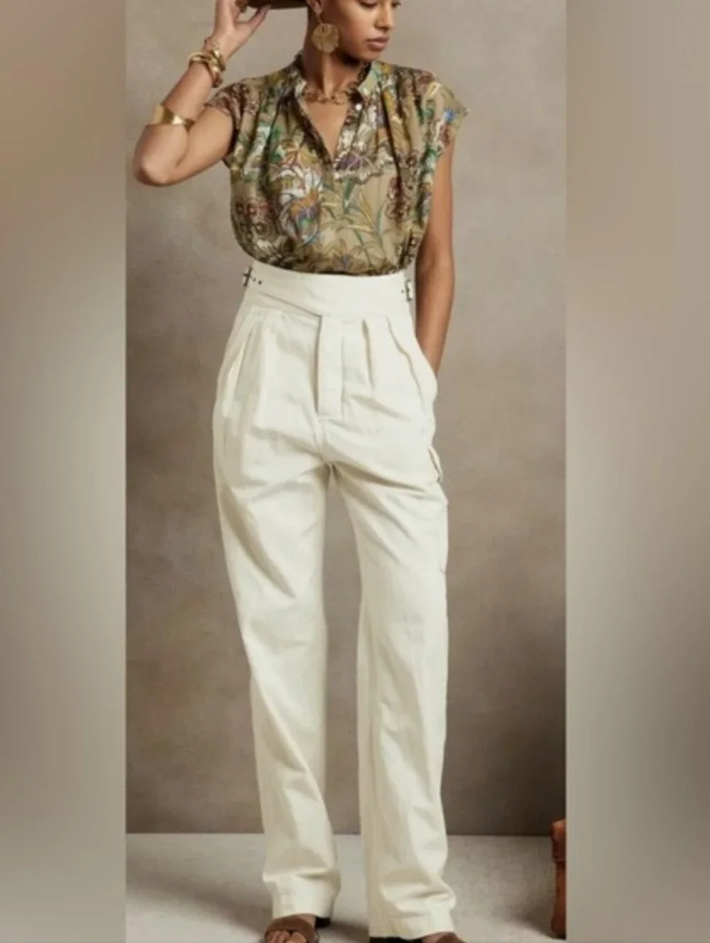 NWT Banana Republic Heritage Collection Explorer Pants - Cream, Size 8S